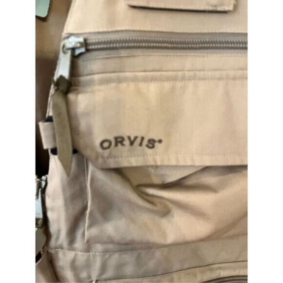 Orvis 90’s Tan Fly Fishing Vest sz XL NWT - Picture 3 of 9